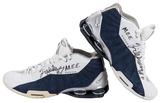2001 Tim Hardaway Game Used & Signed Nike Sneakers (Player LOA & JSA)